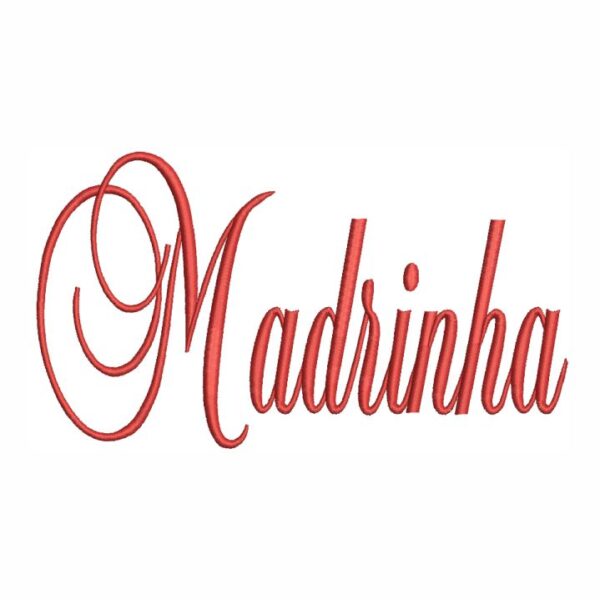 Matriz de bordado Madrinha nome de roupão 0001nm