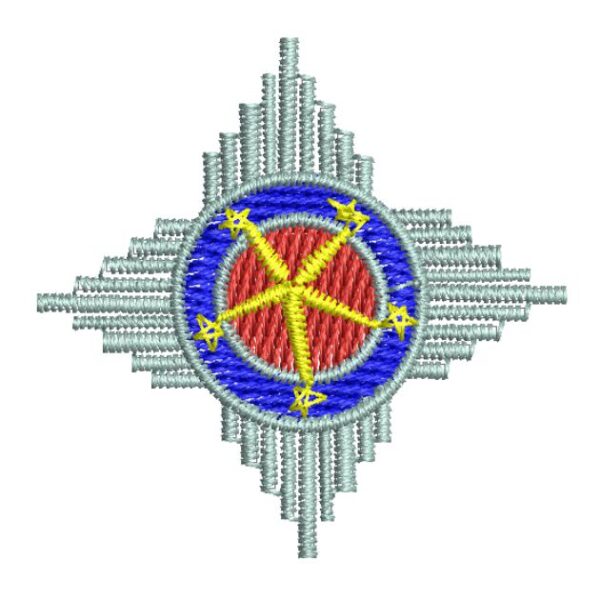 Matriz de bordado Estrela Tenente Sargento Militar 0002mil
