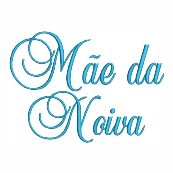 Matriz de bordado Mãe da Noiva nome para roupão 0002nm