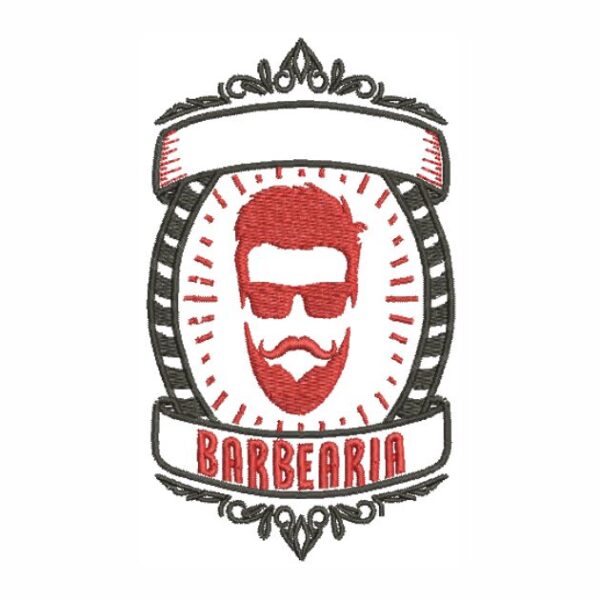 Matriz de bordado Barbearia Brasão 0003bs