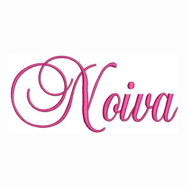Matriz de bordado Noiva nome para bordar em roupão 0004nm