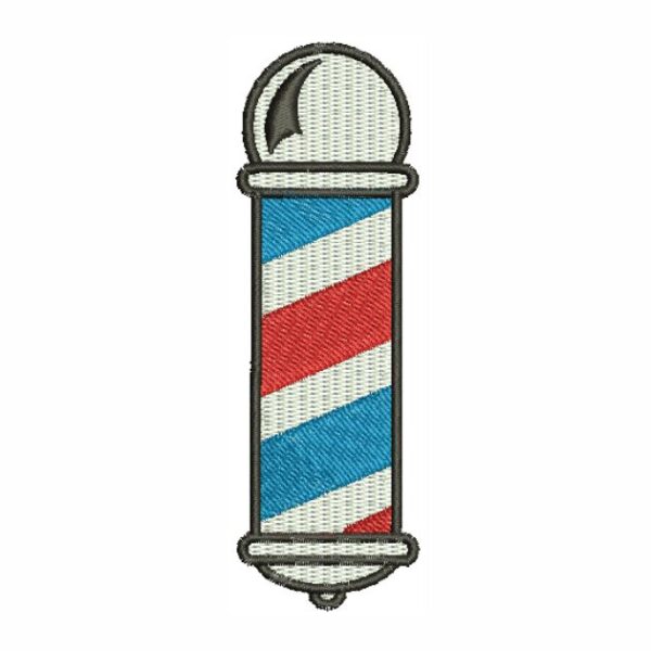 Matriz de bordado Barber Pole salão masculino 0005bs