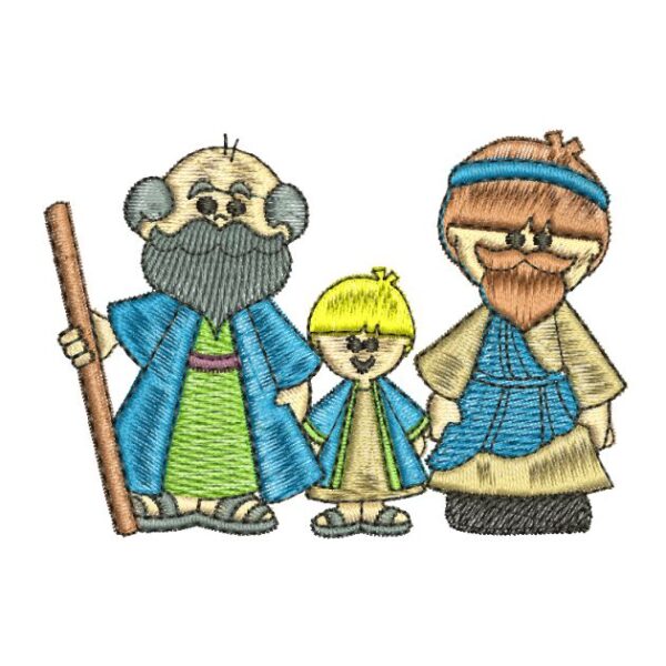 Matriz de bordado Filhos de Noe familia de noe 0009int