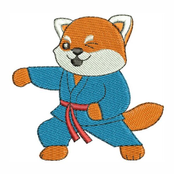 Matriz de bordado Raposa karate 0017int