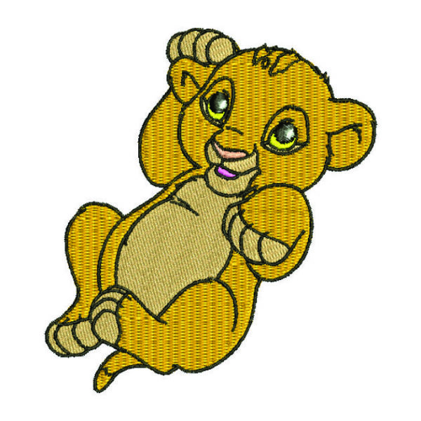 Matriz de bordado simba baby leãozinho rei leão 0018int