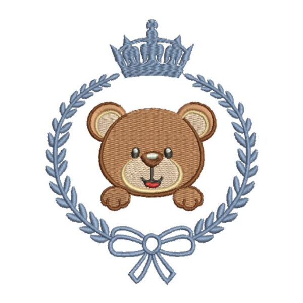 Matriz de bordado Ursinho com coroa urso 0028int