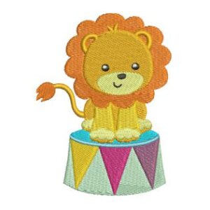 Matriz de bordado Leãozinho de circo leão 0031int
