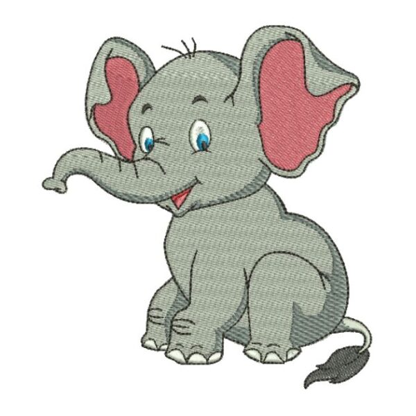 Matriz de bordado Elefantinho feliz elefante 0047int