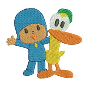 Matriz de bordado Pocoyo e Pato amigos 0048int