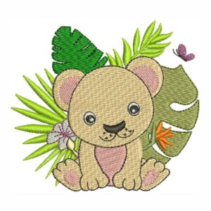 Matriz de bordado Leão tropical leão 0050int