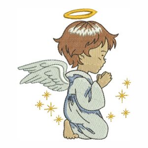 Matriz de bordado Anjinho orando de joelhos anjo 0054int