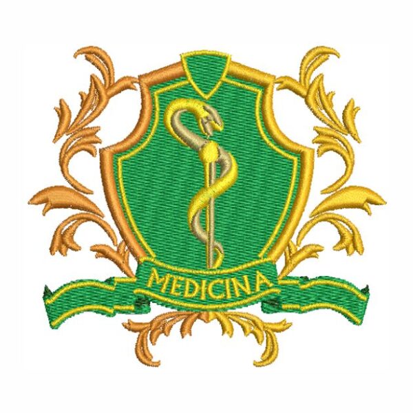 Matriz de bordado Medicina brasão 0056curuni