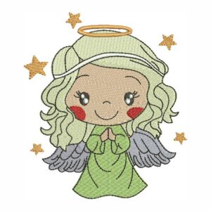 Matriz de bordado Anjinha orando anjo rezando anjo orando 0076int