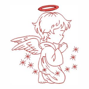 Matriz de bordado Anjinho orando anjo 0077int