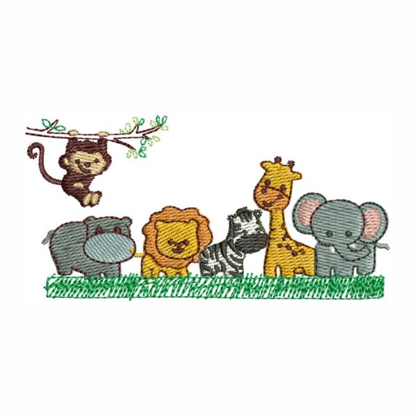 Matriz de bordado Safari bichinhos 0100int