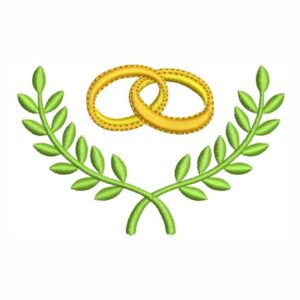 Matriz de bordado Aliança casal anel casamento união 00001cmt