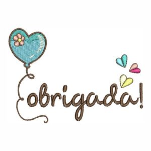 Matriz de bordado Obrigada agradecimento 0006nm