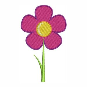 Matriz de bordado Flor flores rosa 0007flor