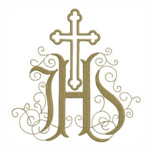 Matriz de bordado JHS cruz Alfaias liturgicas 0038cato