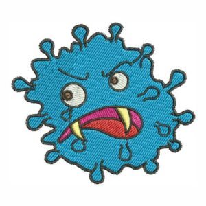 Matriz de bordado Virus verme, infecção, bactéria 0062diver