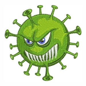 Matriz de bordado Virus bactéria, celula, vermes 0068diver