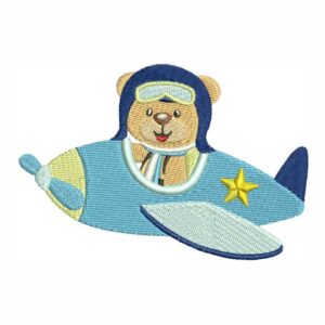 Matriz de bordado Ursinho Aviador urso 0153int