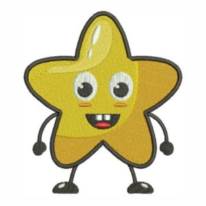 Matriz de bordado Estrelinha de rosto sorridente estrela 0159int