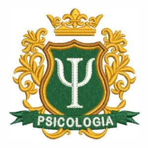 Matriz de bordado Psicologia com brasão 0157curuni