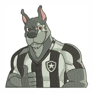 Matriz de bordado Mascote do Botafogo Manequinho 0035tna
